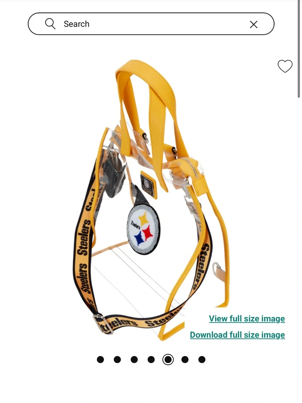 Loungefly NFL Pittsburgh Steelers Clear Convertible Backpack & Tote Crossbody